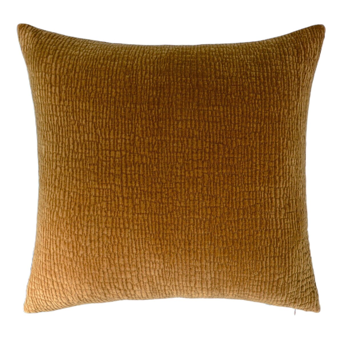 bc061fd82fba1d78db7068c3e77a4b14 Ricci Pillow- Mustard | Mustard Textured Velvet | Down Insert - Image 1