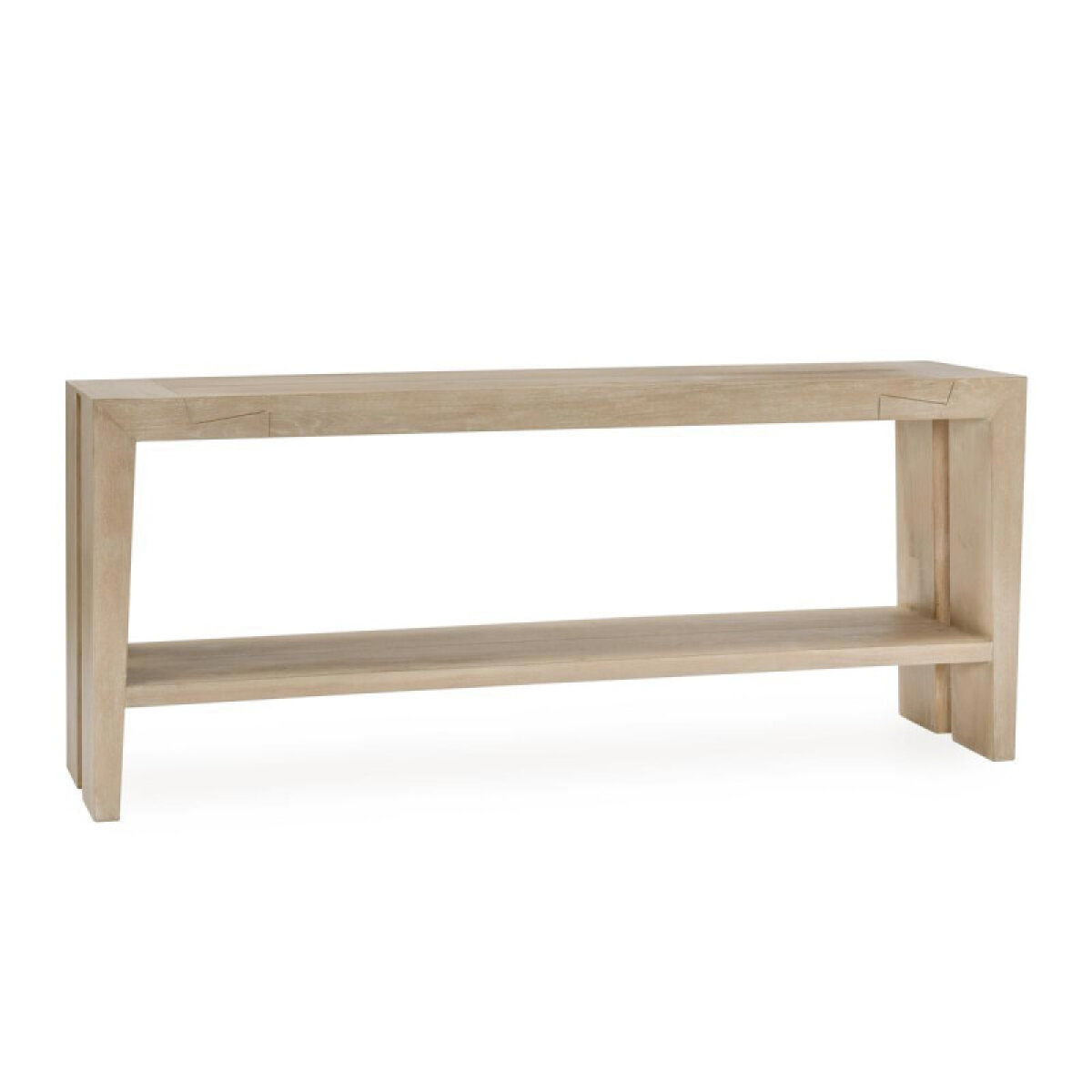 bc7d3c24fe5773b9aa7886b5b6c79b68 Troy Solid Wood Rectangle Console Table - Aged Cream - Image 1