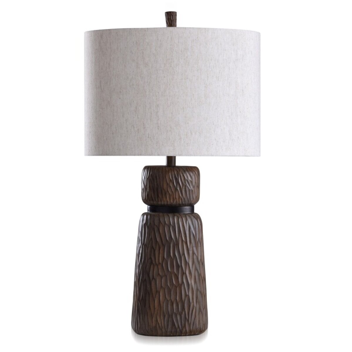 bcd736f301e72f916f94c68aca1ea92d Roanoke & Dunbrook Casual Table Lamp With Chestnut & Dark Coffee Finish 18in - Image 1