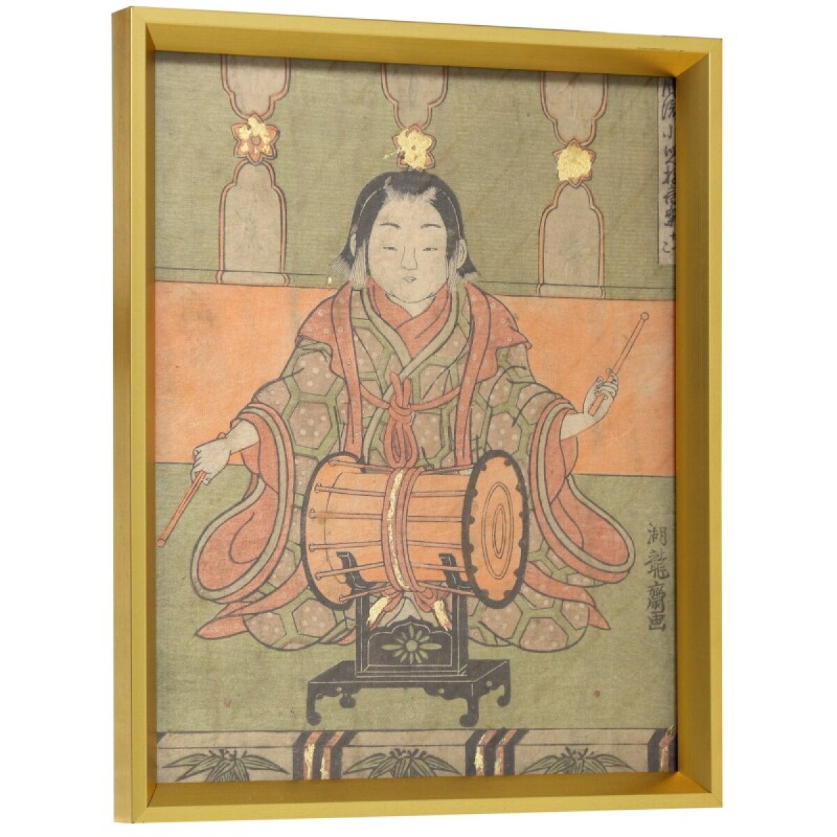 bcda52c7ffa6d164d875c75ecd844a5f Asian Drummer Framed Print Under Glass - Image 1