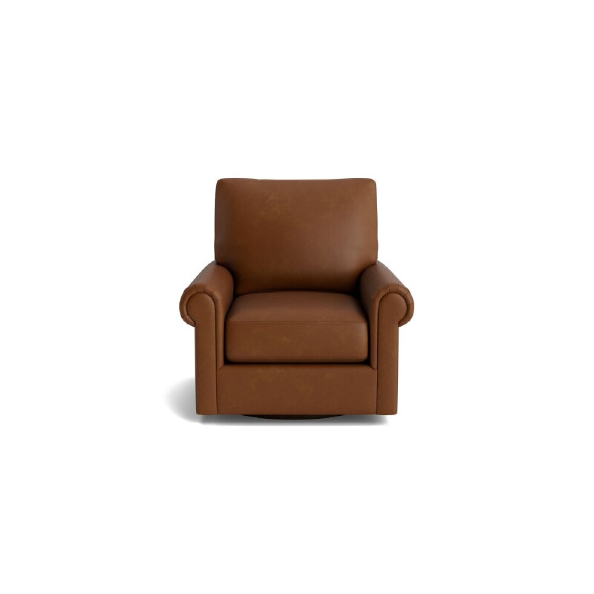 bd21fee7fbcda2ab6c1740ec494e0df0 True Custom™ True Custom® Leather Panel Arm Swivel Chair - Image 1