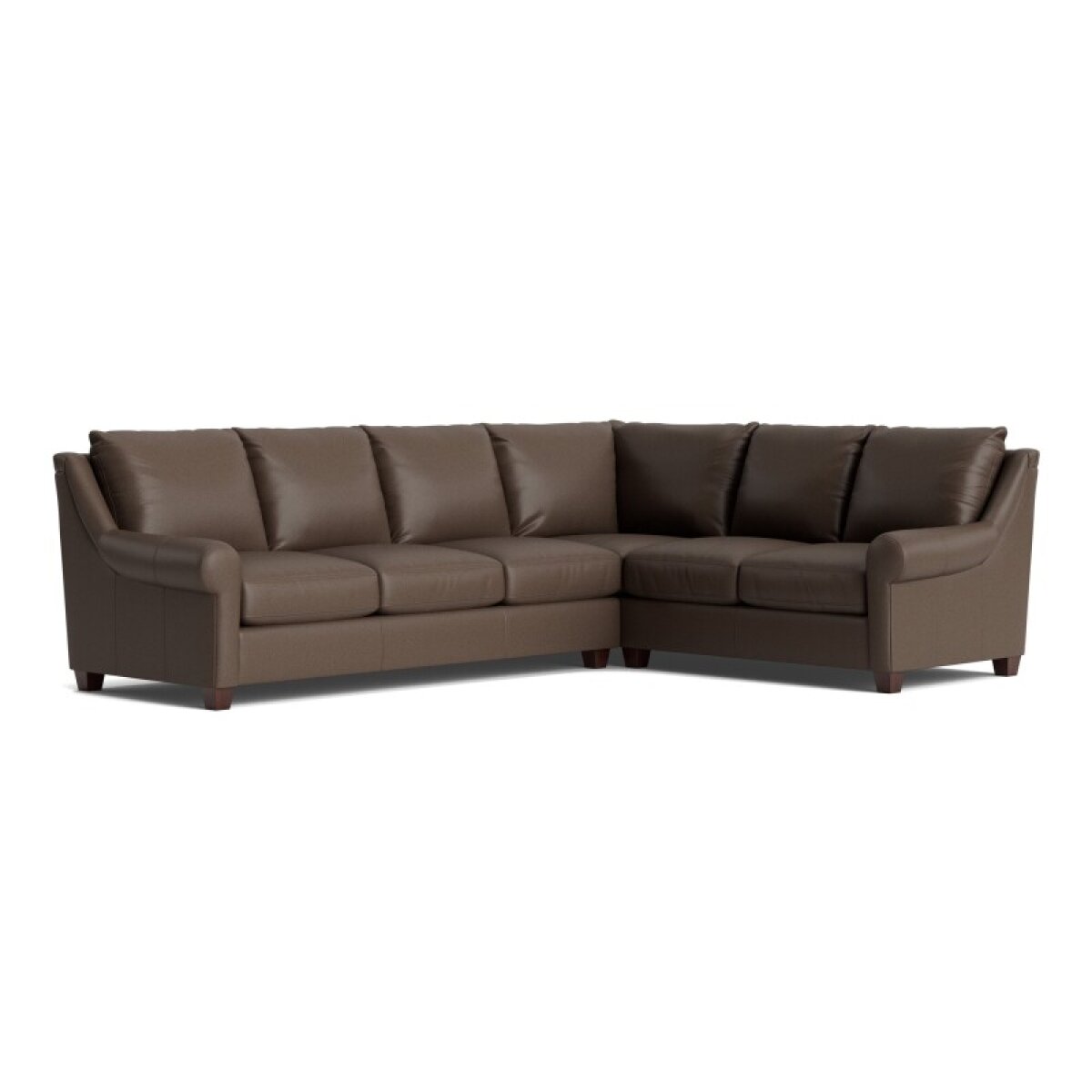 bd29341d4b0f863ea1d430f01e606732 Ellery Leather Roll Arm L-Shaped Sectional - Image 1