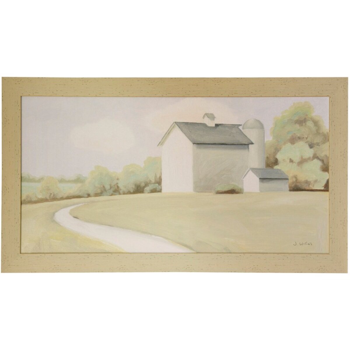 bdd72404cf6aadf350dd6d12d49bee01 White Barn Ii Textured Framed Print - Image 1