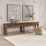 Ezra Reclaimed Wood 6dwr Console Table - Natural - Image 9