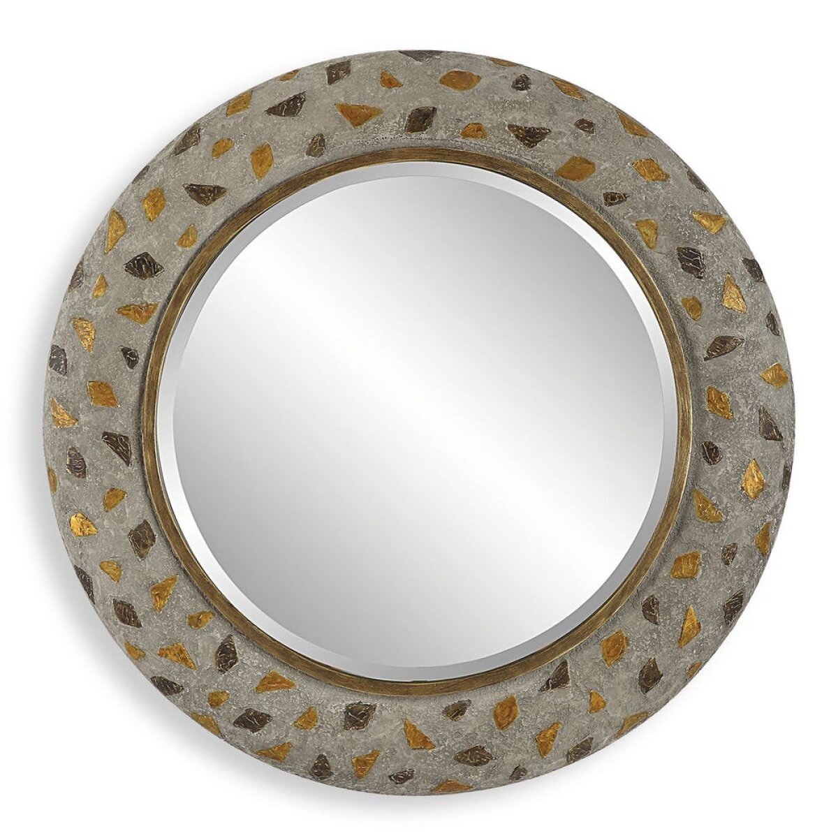 be4daff2942a9701c2aa4de38a036be5 Copper Terrazzo Round Mirror - Image 1