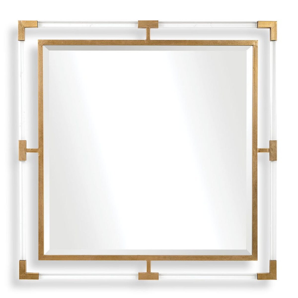 be76c7b22966aed0451707b8e88fa4cb Balkan Square Mirror, Gold - Image 1