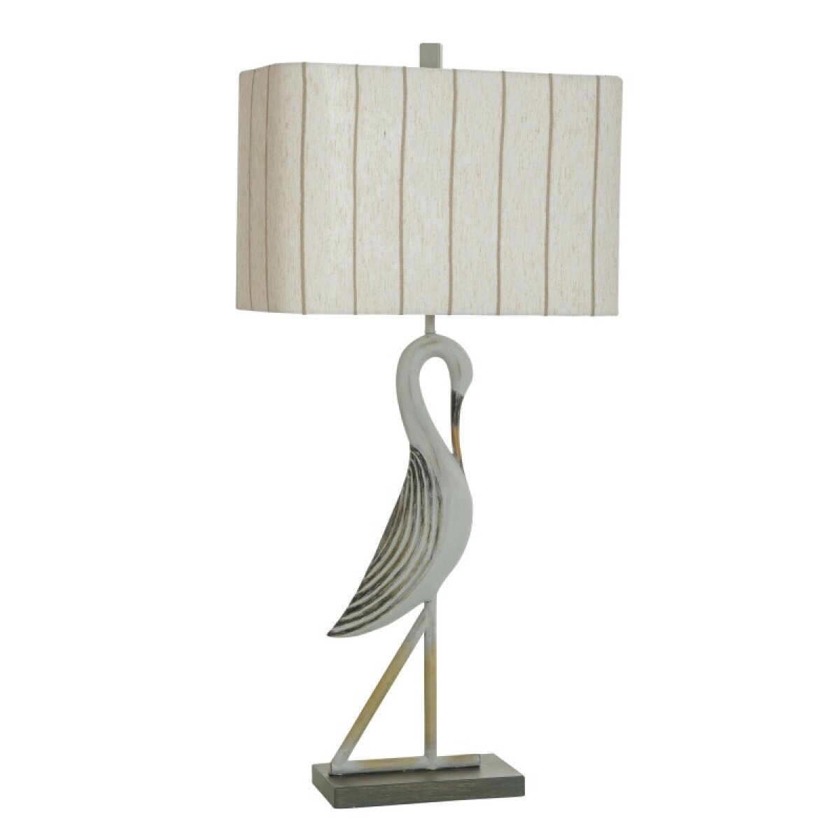 beb57188212ea3d74cb5d38119c2ebc8 Norman Wyatt Home Shorebirds Sandpiper Gray Poly Table Lamp 35in - Image 1