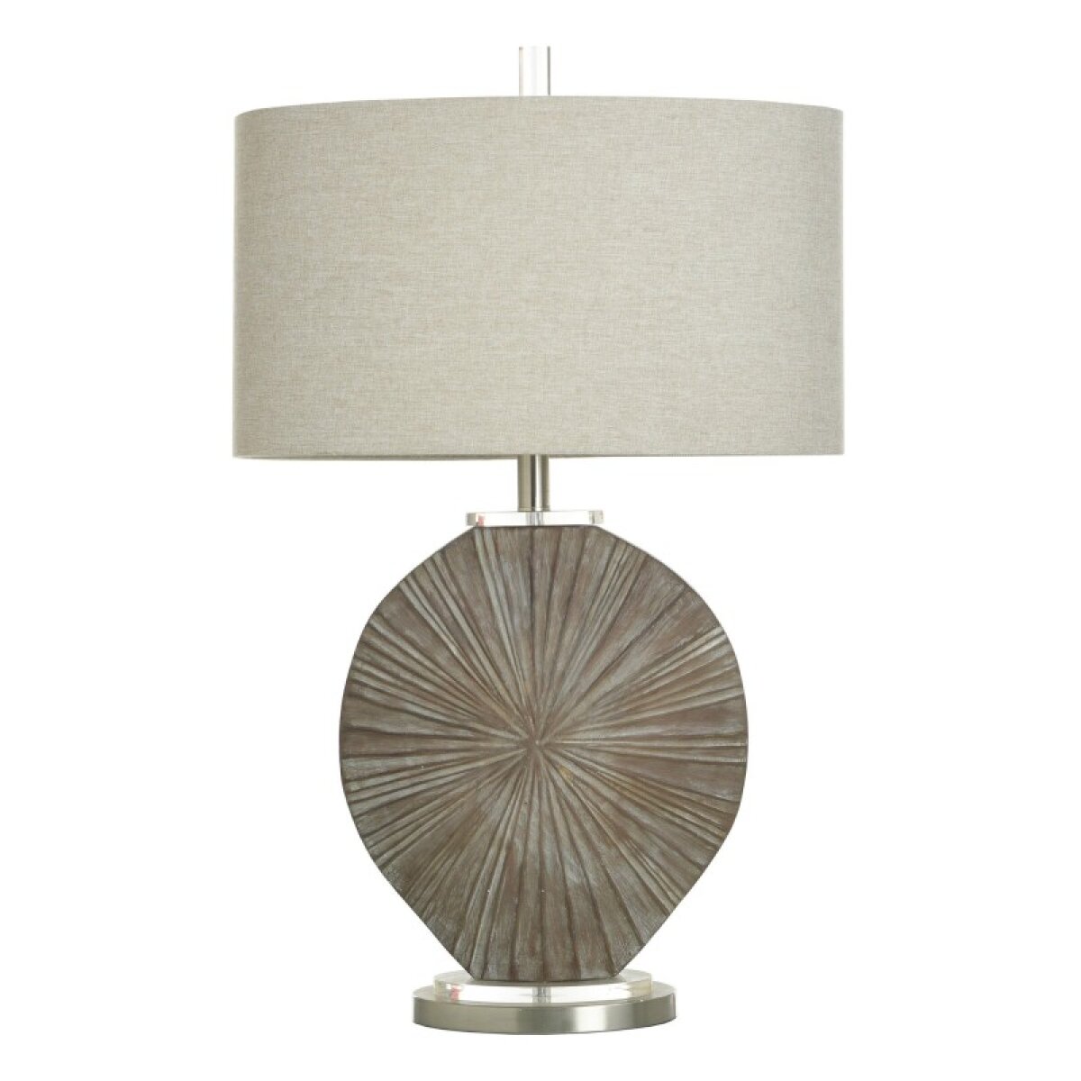 bf163bca38a10cd2680bb217a5599ce0 Silver Burst Table Lamp Tortoise Shell Inspired In Brushed Brown Finish On Polyresin - Image 1