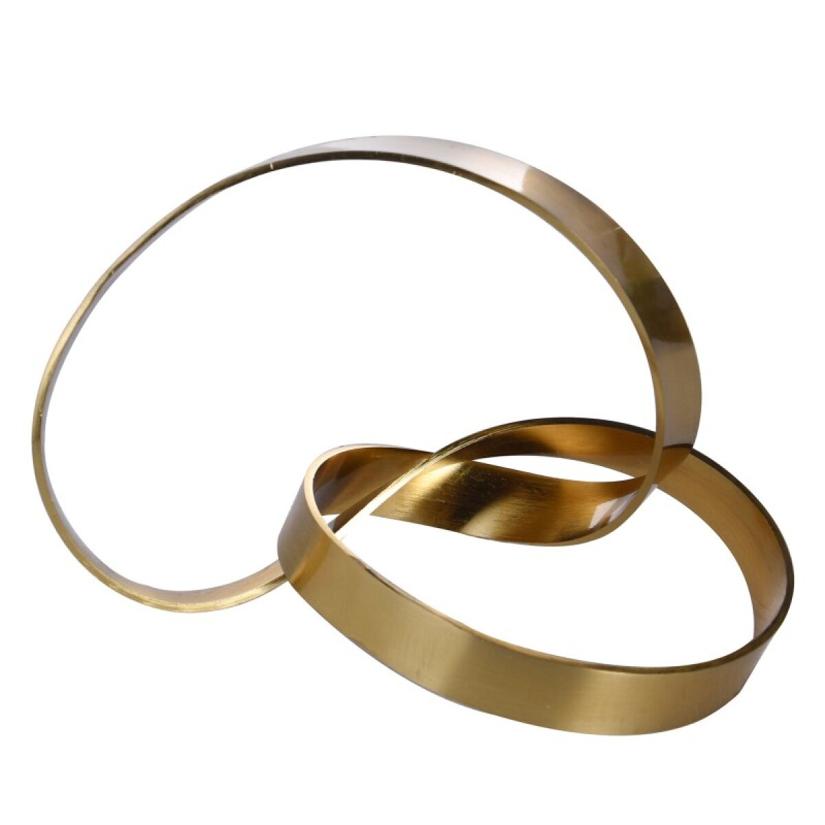 bf3947b648616c1b0dec7692375efc43 Brass Knot Organic And Curved Metal Table Top Accent In Brushed Brass - Image 1