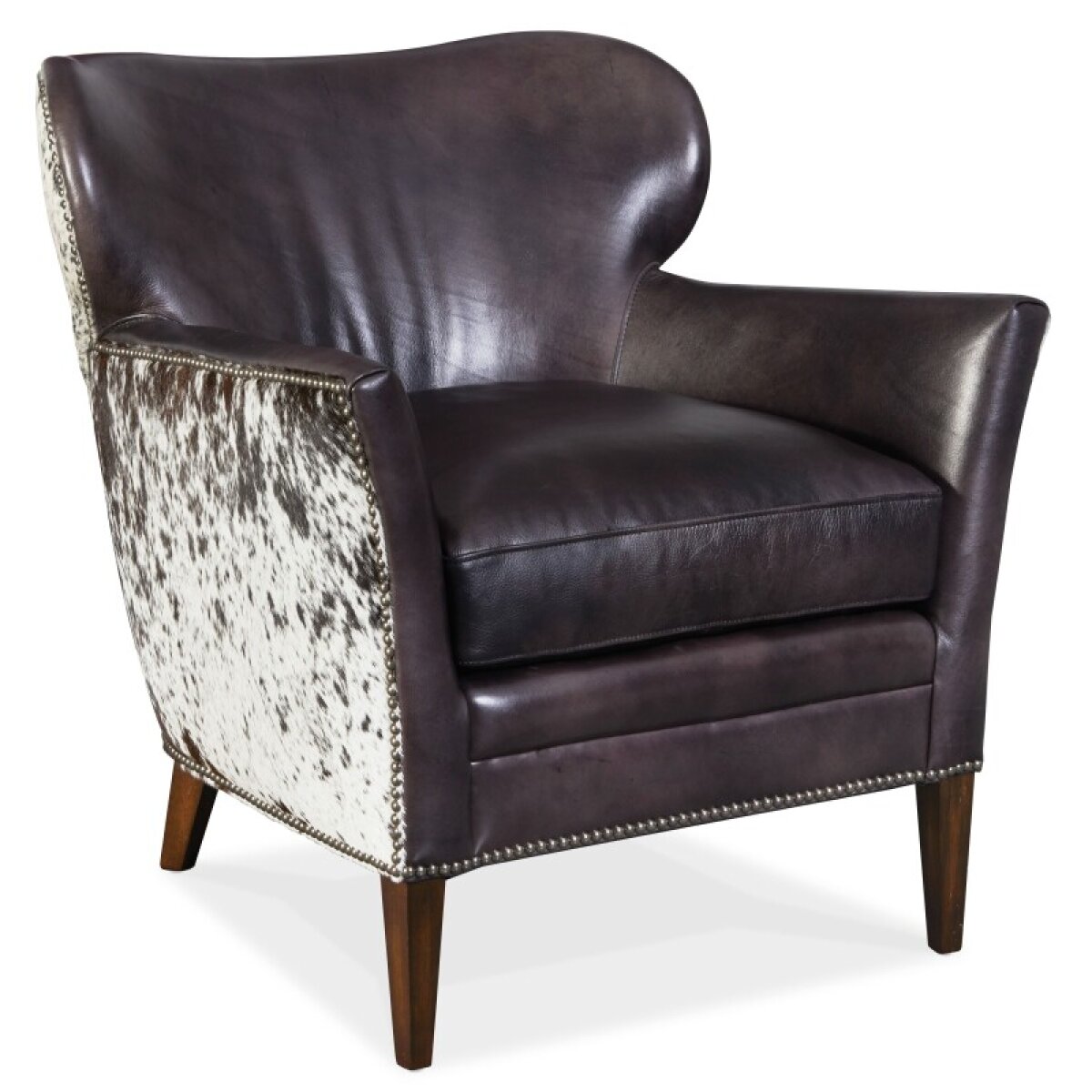 bf9f2e1f27a9a3e005754bd567bf6b0e CC Living Room Kato Leather Club Chair w/ Salt Pepper HOH - Image 1