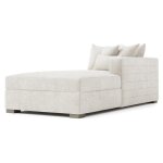 Helena Fabric Right Arm Chaise Wood Foot - Image 5