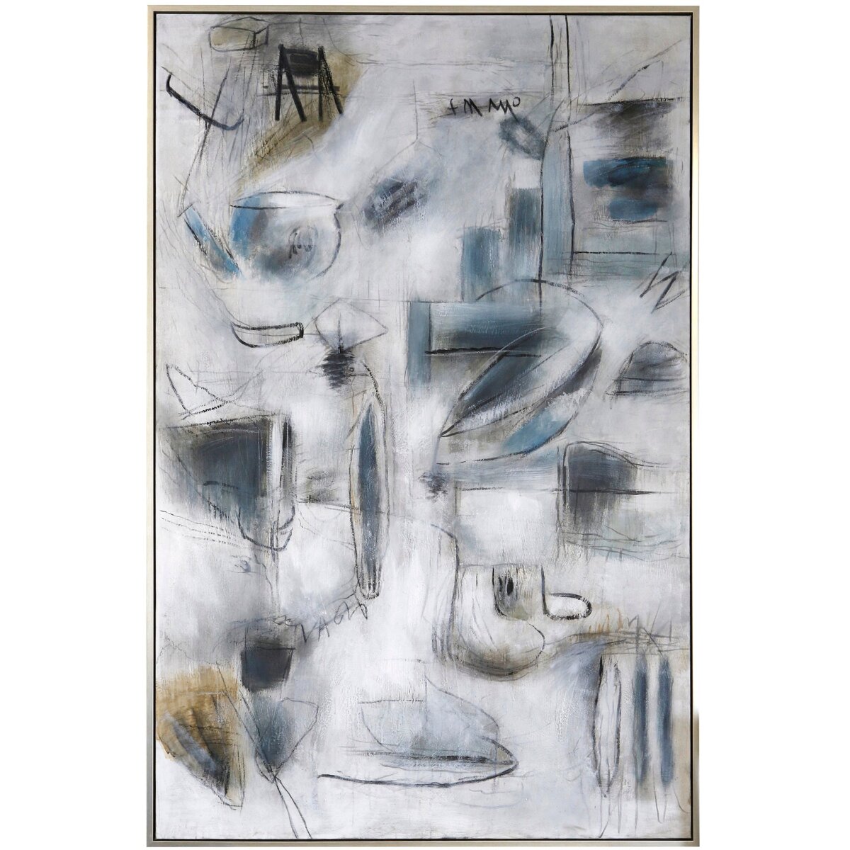 bfbdcb0d5b6f2ecae8ec597d635d1808 Adir Framed Canvas Art | Hand Painted Abstract | 1.5 Inch Frame - Image 1