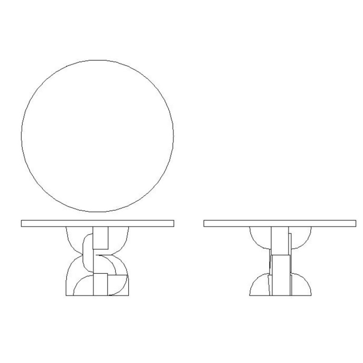 c0413c0cbef7e4cd401d3114932cf0e0 Constantin Dining Table Base - Image 1