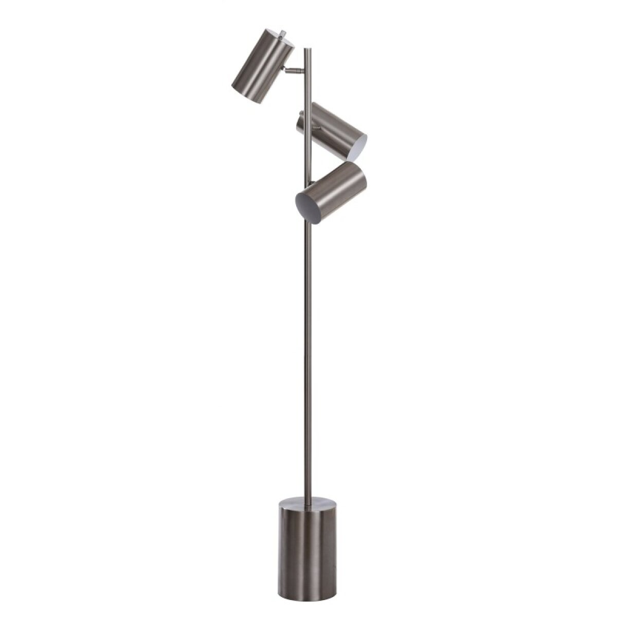 c05695b8760cb41a623bc3fcd82ab2e2 Brushed Steel 3 Adjustable Head Metal Task Floor Lamp - Image 1