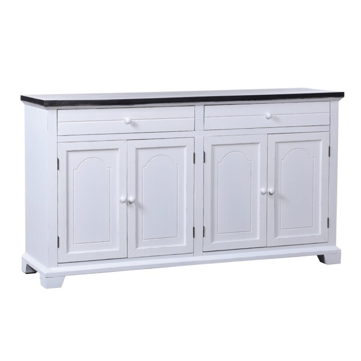 c0b65ad1f570fcd8649c2919201632ce Mason Large Cabinet Black And White Wood 2 Drawer 4 Door Cabinet - Image 1