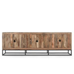 Flint Solid Wood 6dr Cabinet - Coastal White - Image 6