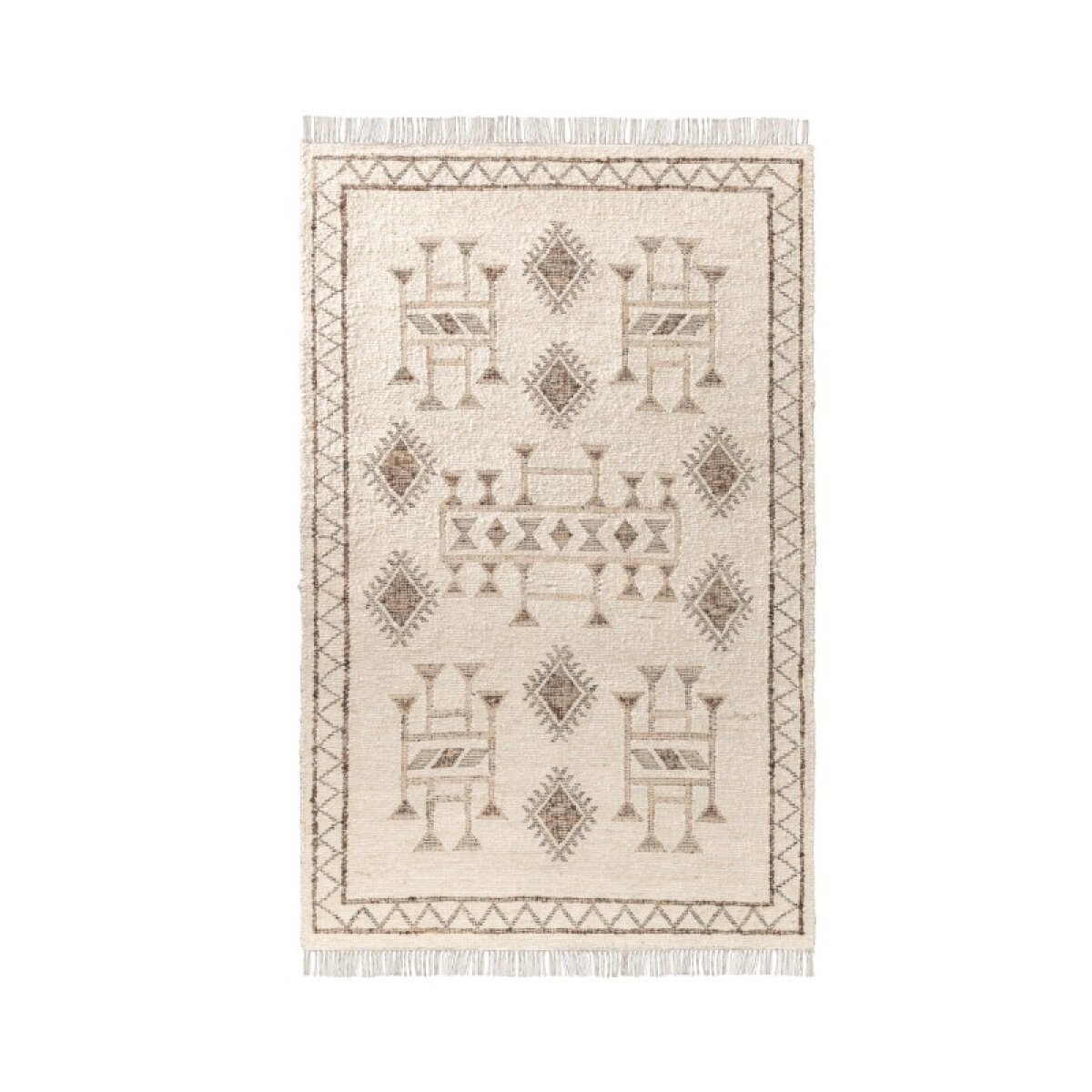c12c89b560ed64f086fe25ca66e55cc9 Gazi Ivory/brown Multi 8'x10' - Image 1