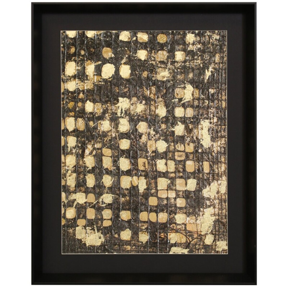 c13325e4908f381f6a0a7e04ba14356d Gold Squares Framed Print Under Glass - Image 1
