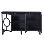 Hollywood Sideboard Three Circle Patterned Doors In Contrasted Two Tone Finish - Image 3
