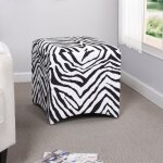 Dann Foley Foot Stool Padded Fabric Accent Ottomon - Image 3