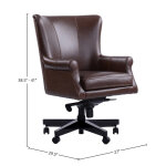 Dc#129-vbr - Verona Brown Leather Desk Chair - Image 7