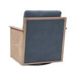Norman Swivel Accent Chair - Blue - Image 5