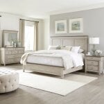 Ivy Hollow King California Panel Bed, Dresser & Mirror, Night Stand