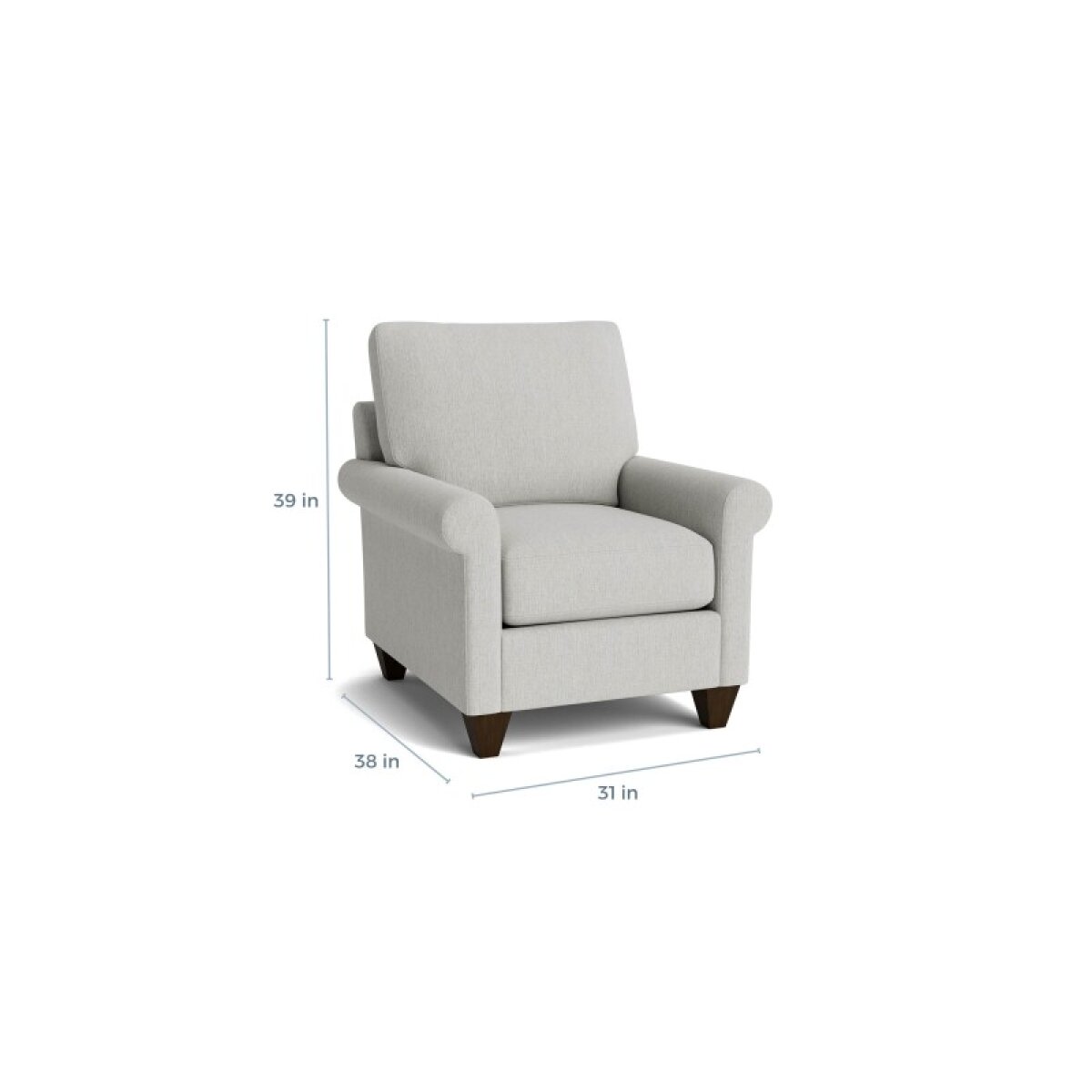 c1d3b06bc974fe7d5fb4b6f5d6abbb02 True Custom™ True Custom® Track Arm Accent Chair - Image 1