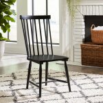 Capeside Cottage Spindle Back Side Chair - Black (RTA)