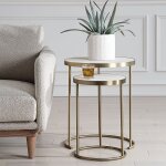 Aragon Nesting Tables, S/2, White - Image 5