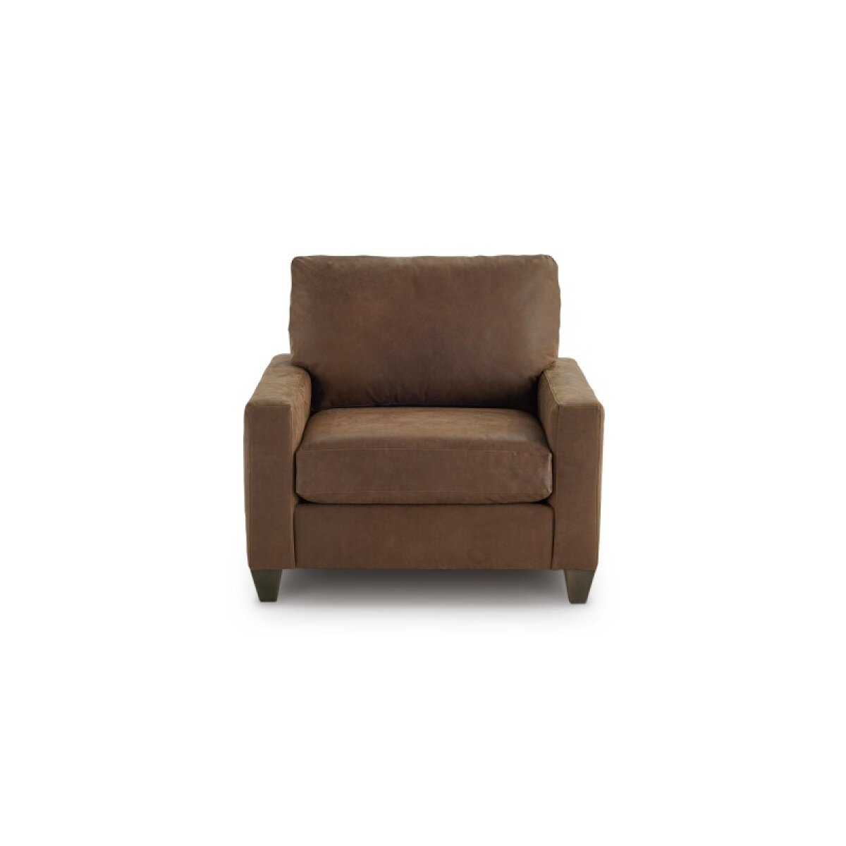 c209cd703ec9d56494d28d6cb107d3bf True Custom™ True Custom® Leather Track Arm Chair and a Half - Image 1