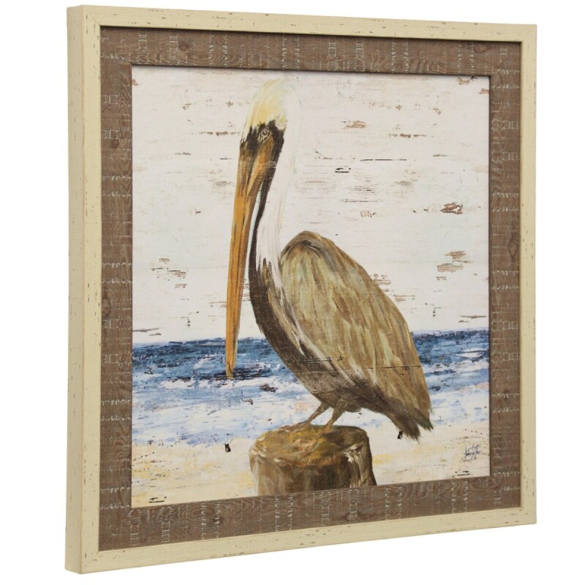 c26d5f48719f6017228e342aa3cd1f35 Pelican Palk I Textured Framed Print - Image 1