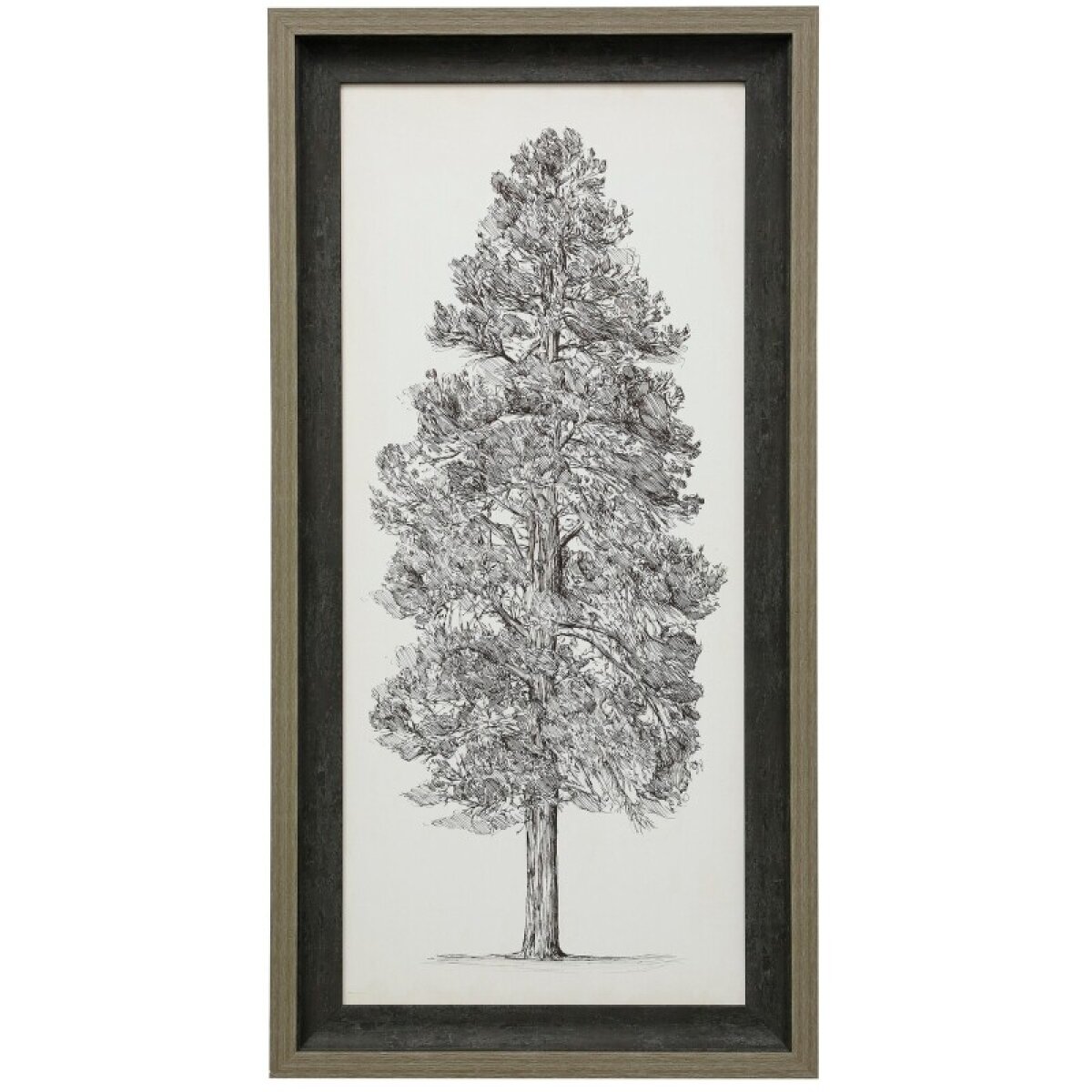 c3b2ae80addd403e3e9f4c7cb83b55f4 Pacific Northwest Tree Sketch Ii Framed Print Under Glass - Image 1