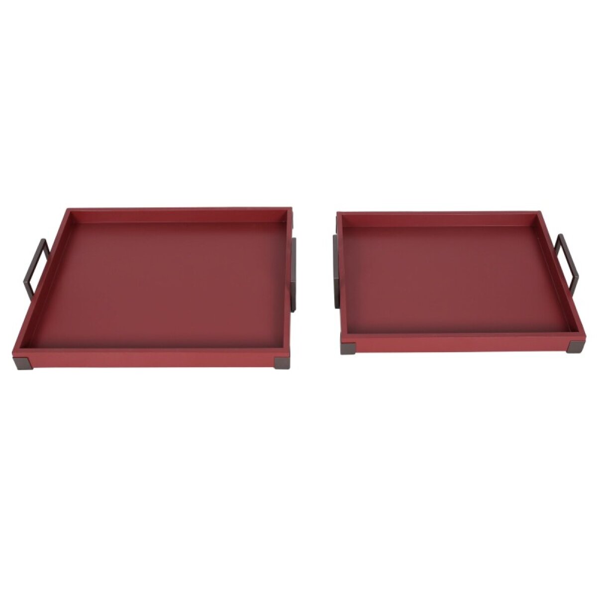 c40fc5a45ee213fb441f1081cfe6f072 Norman Wyatt Home Red Pear Set Of 2 Wooden Trays - Image 1