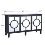 Hollywood Sideboard Three Circle Patterned Doors In Contrasted Two Tone Finish - Image 6