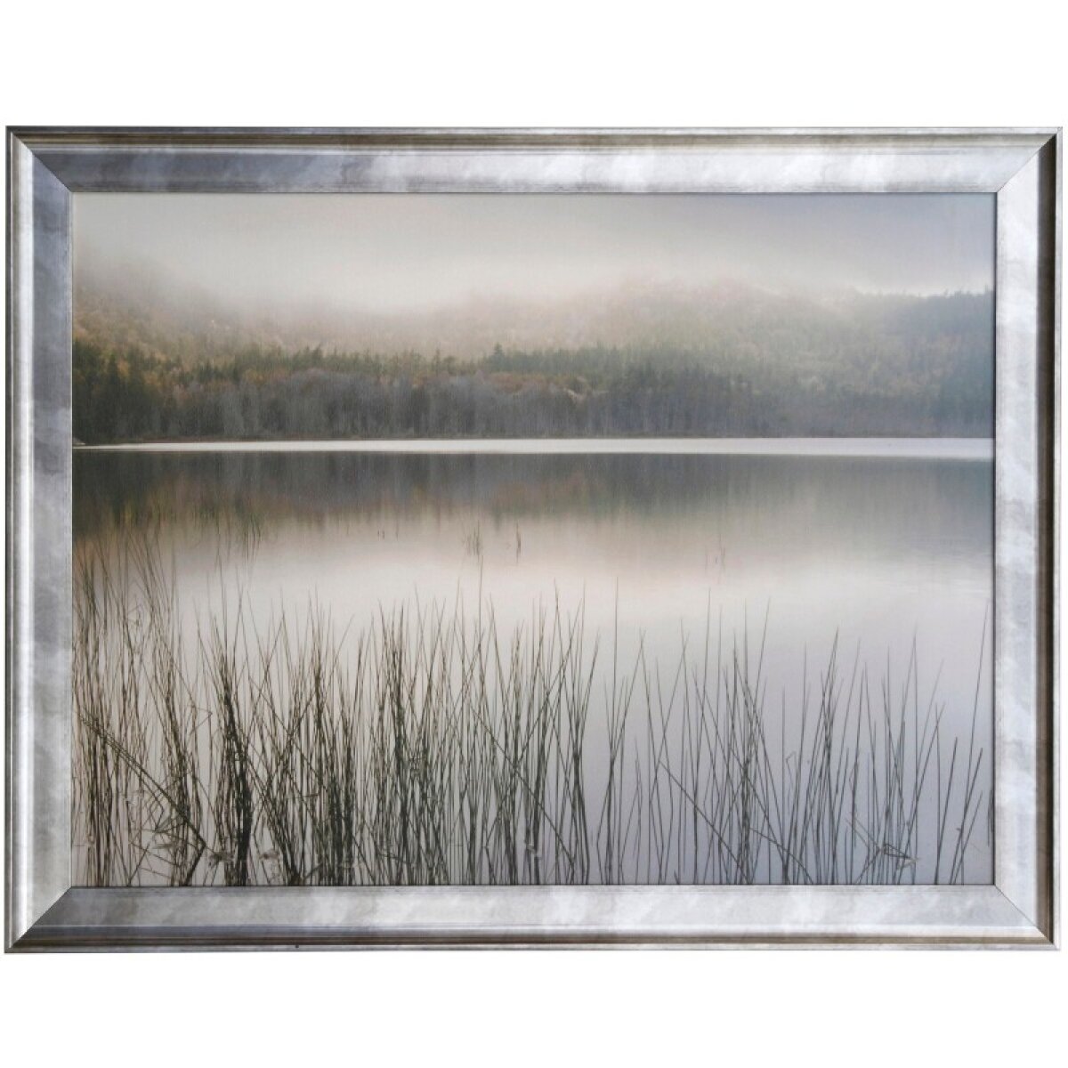 c4555082df74b3adbe9cde90480ab3ad Lake Fog Textured Framed Print - Image 1