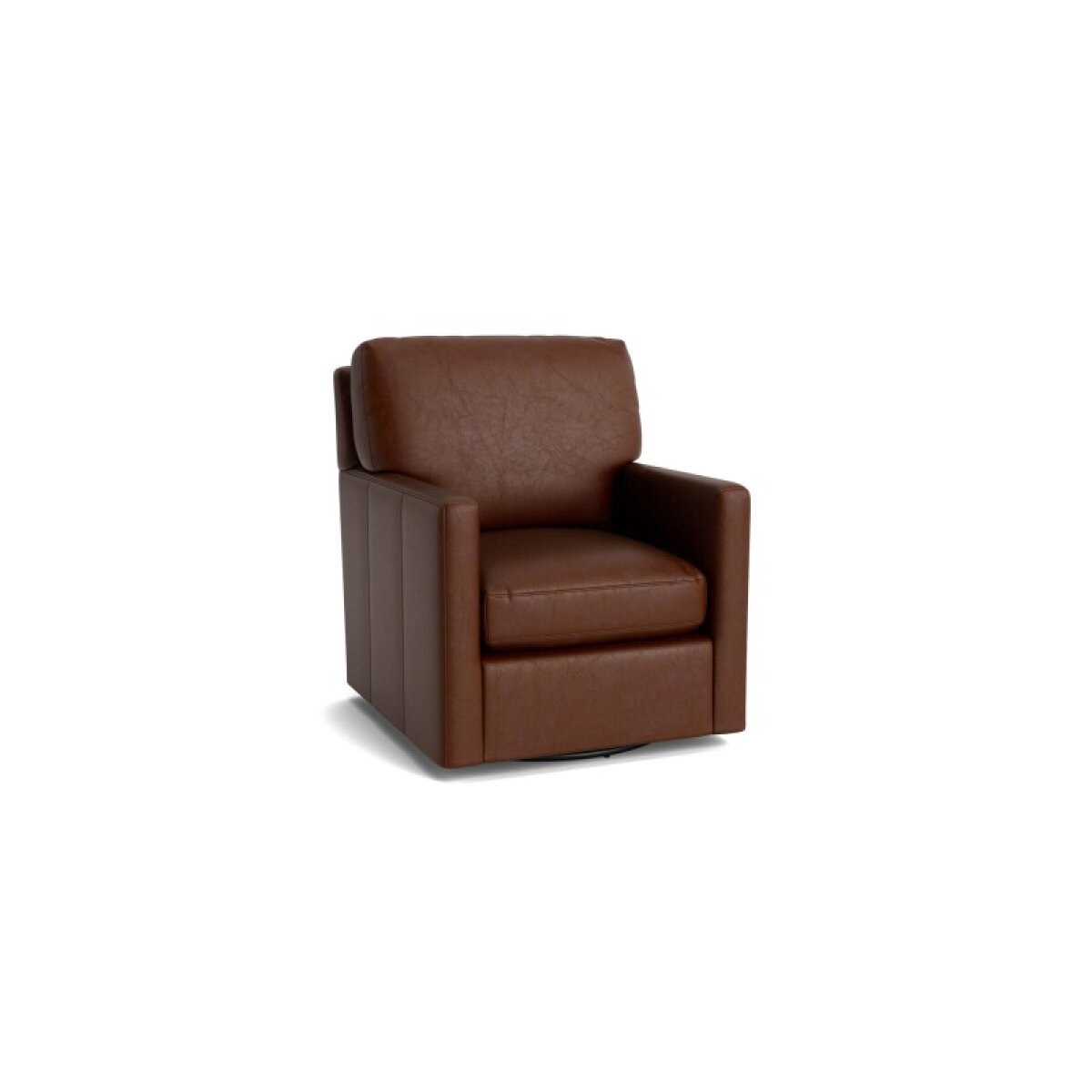 c4b28fa2796856c78b83f828cbce957b Trent Leather Thin Track Arm Swivel Chair - Image 1