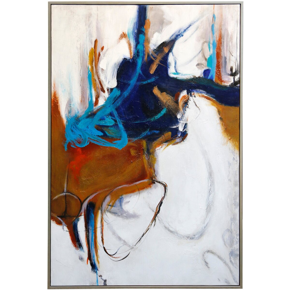 c4ceea826d24f7bdc130d521ba8467d8 Threshold Framed Canvas Art | Hand Painted Abstract | 1.5 Inch Frame - Image 1