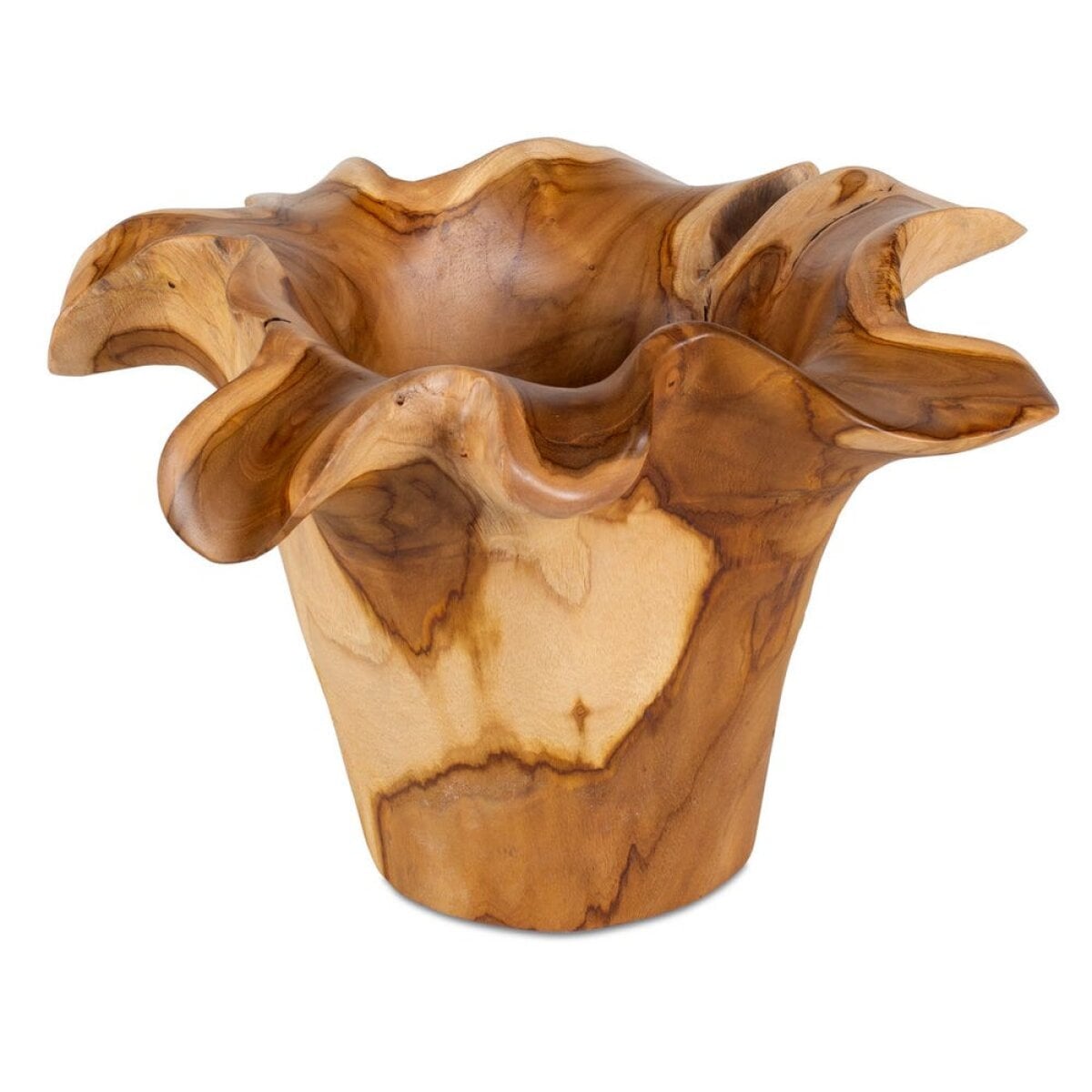c4f37515a2017becc8d29e35409b174c Teak Flow Indoor-outdoor Bowl, Natural - Image 1