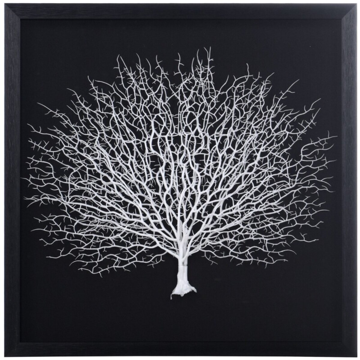 c52f487b6abe436050cc04144930dcf4 White Shadow Tree Shadow Box Wall Art With White Abstract Tree - Image 1