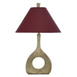 Norman Wyatt Home Javani Baffo Gold Poly Table Lamp 32in