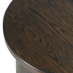 Runa Solid Wood Round End Table - Coffee Brown - Image 3