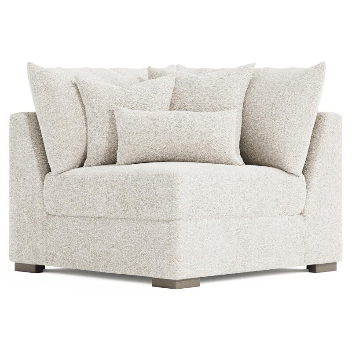 c5cb34e0214f9584b4bc1117bdd7ea8e Helena Fabric Corner Chair Wood Foot - Image 1