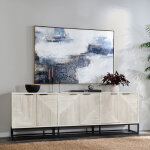 Flint Solid Wood 6dr Cabinet - Coastal White - Image 8