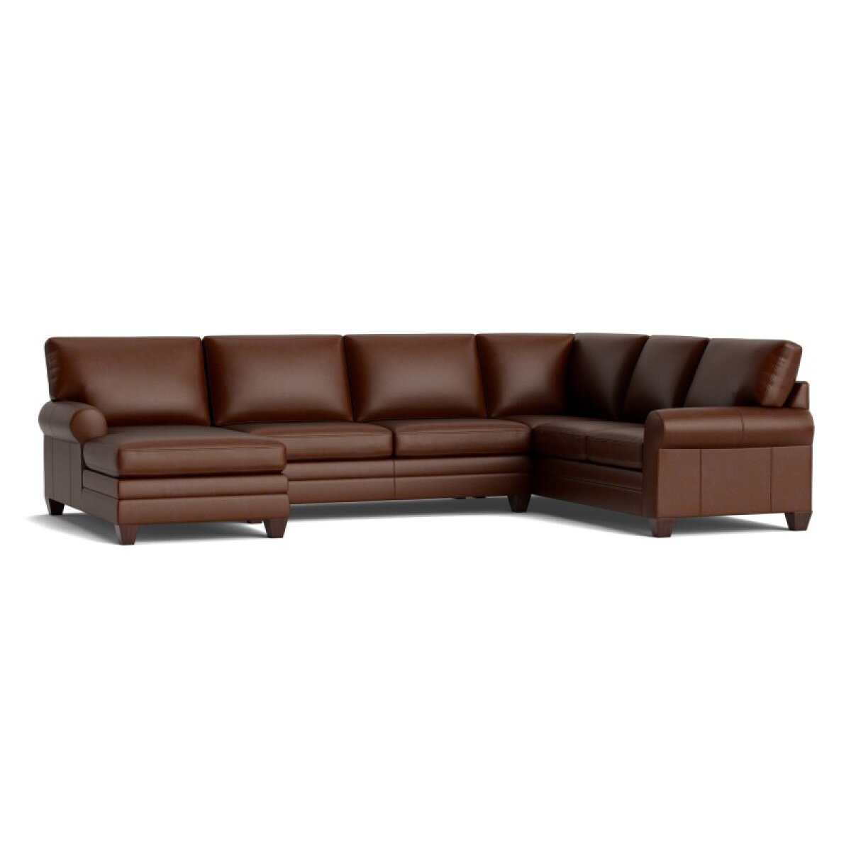 c68064428dfc1c895f323fa284adc1fc Carolina Leather Roll Arm U-Shaped Sectional - Image 1