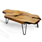 Badang Carving Natural Teak Coffee Table With Clear Lacquer Finish - Image 6