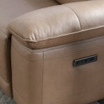 Branford Leather Power Recliner Sectional W/laf Chaise - Camel - Image 8