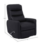 Hercules - Black Manual Swivel Glider Recliner - Image 5
