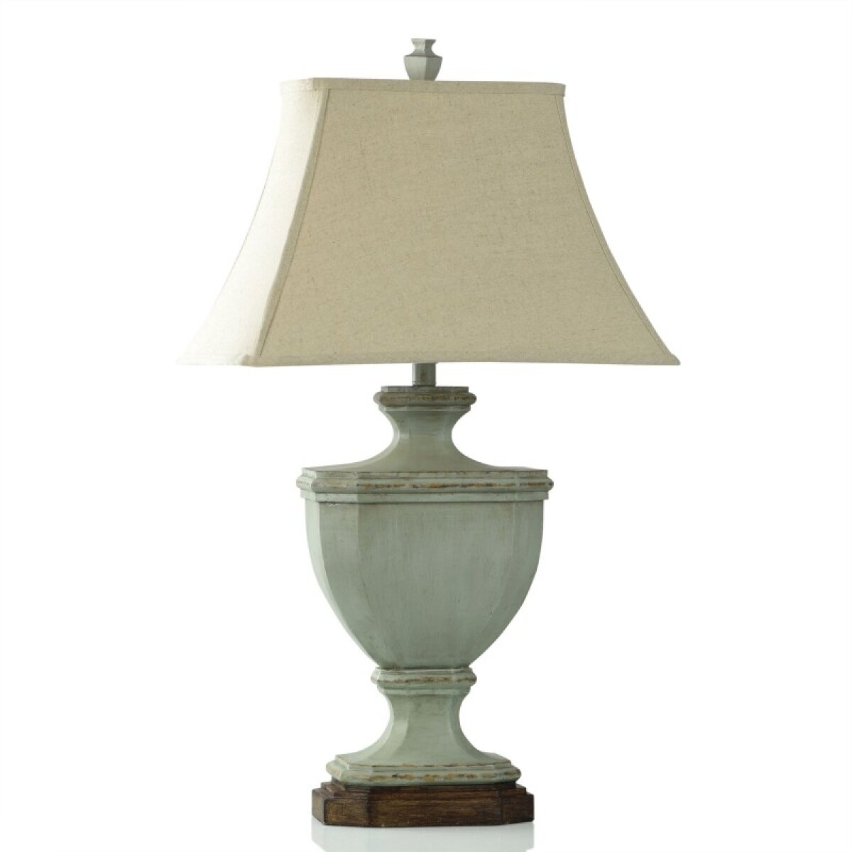 c7a4dc0c7c15d46f5858b5a9fd90b6a0 Oldsbury Blue Table Lamp Farmhouse Style With Beige Shade - Image 1