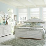Summer House I King Panel Bed, Dresser & Mirror, Chest